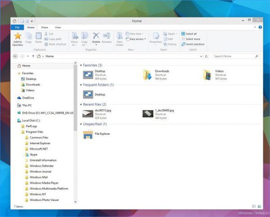 Win10文件管理器添加Home和常用文件夹功能介绍