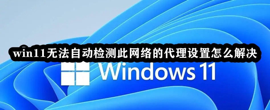 Win11无法自动检测此网络的代理设置怎么解决