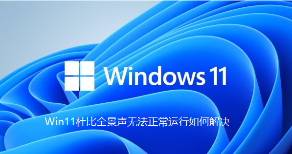 Win11杜比全景声无法正常运行怎么解决